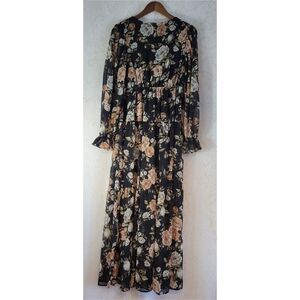 Chic Floral Long Sleeve Dress